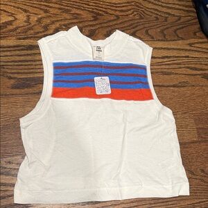 We The Free Muscle Tank Top - white, Blue, and Red NWT XS